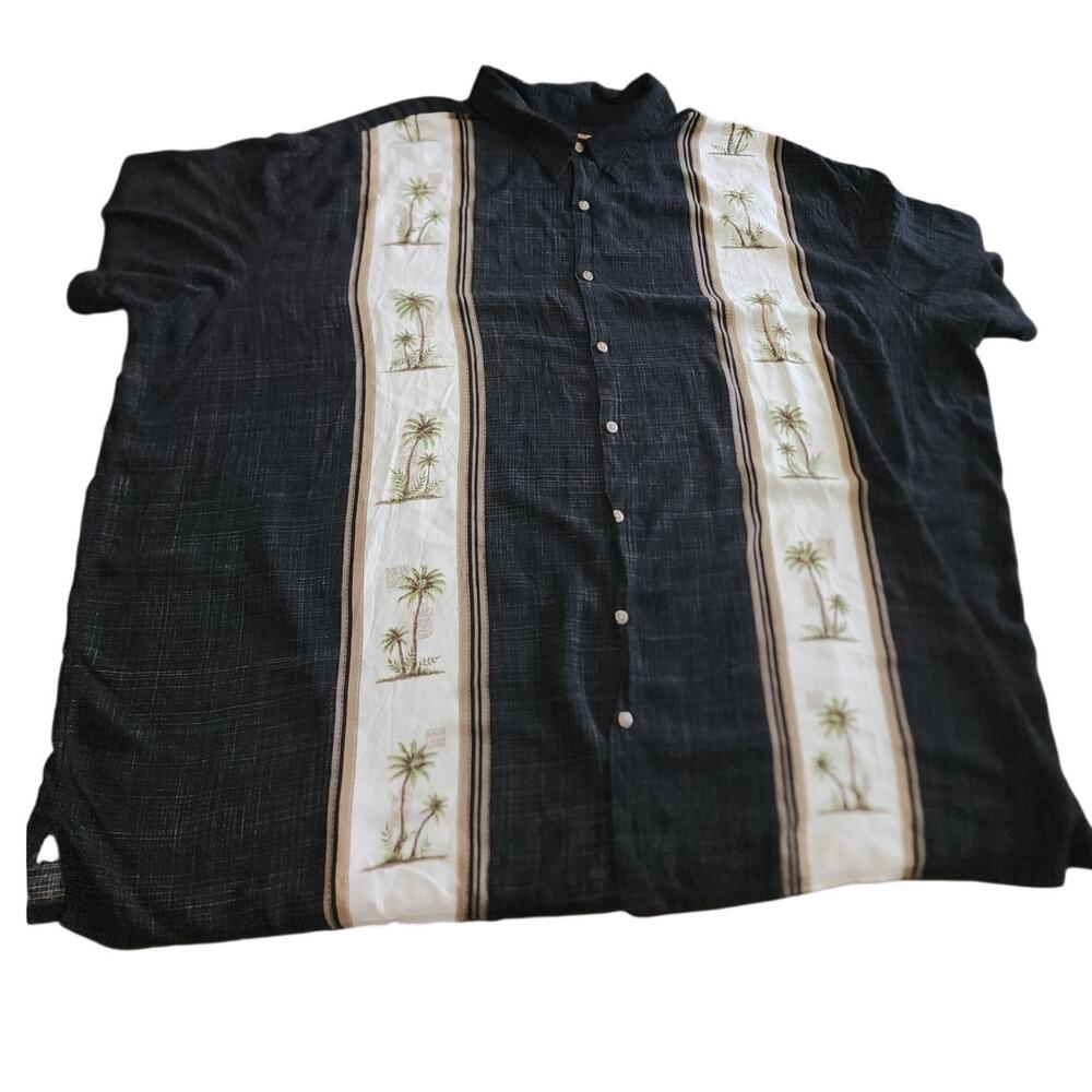 Hollis River Men's Button Down Palm Tree Hawaiian Shirt 4X